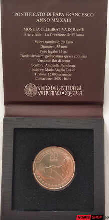 20 euro Vatikán 2023 - Stvorenie Adama