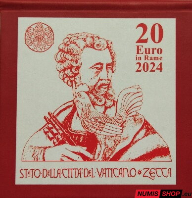 20 euro Vatikán 2024 - Sv. Peter a kohút (s foldrom)