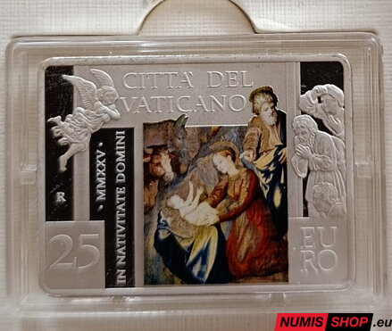  25 euro Vatikán 2025 - Santo Natale - kolorovaná - PROOF