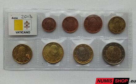 Vatikán 2013 - 1 cent až 2 euro - UNC