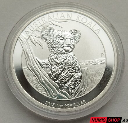 Austrália - 1 oz Koala - 2015 - investičné striebro - PROOF