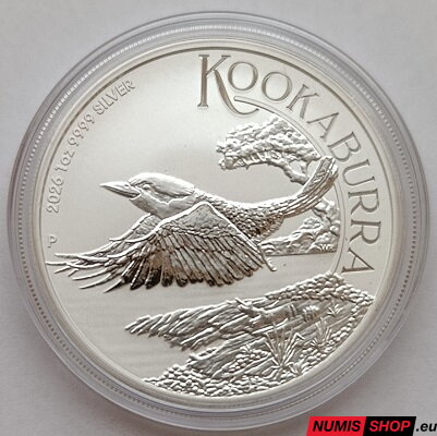 Austrália - 1 oz Kookaburra - 2026 - investičné striebro