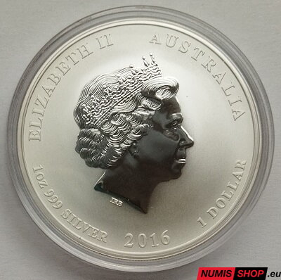 Austrália - 1 oz Lunar - Year of the Monkey - 2016 - investičné striebro