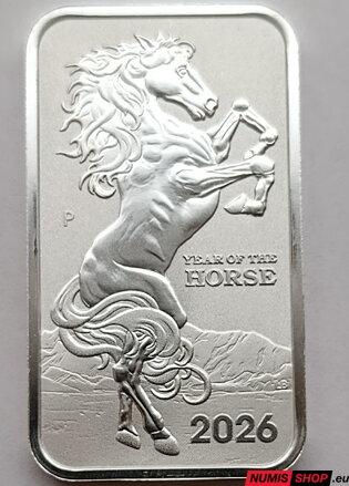 Austrália - 1 oz Lunar - Year of the Horse - 2026 - investičné striebro