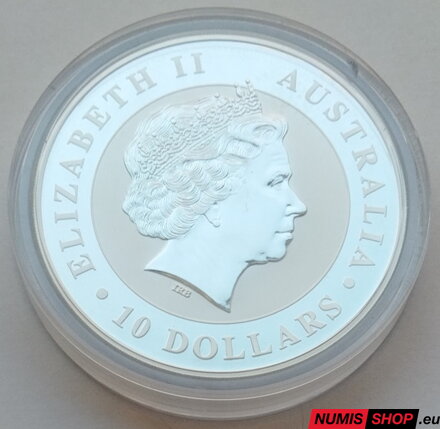 Austrália - 10 oz Kookaburra - 2011 - investičné striebro