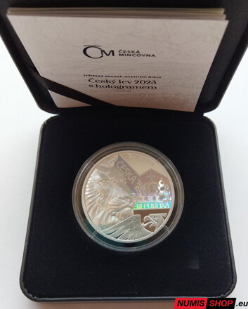 Česká republika - 1 oz Český lev s hologramom - 2023