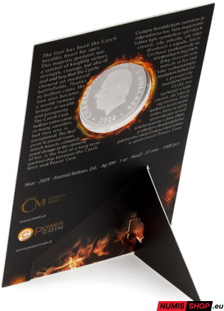 Česká republika - 1 oz Český lev - 2024 - kolor - proof