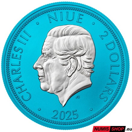 Česká republika - 1 oz Český lev - 2025 - space blue