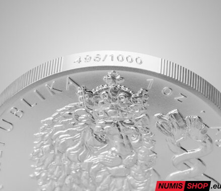 Česká republika - 1 oz Český lev - 2026 - číslovaný v karte