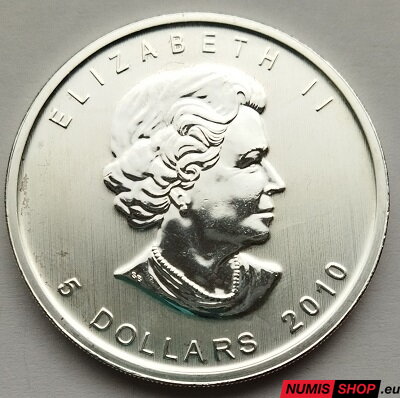 Kanada - 1 oz Maple Leaf - 2010 - investičné striebro