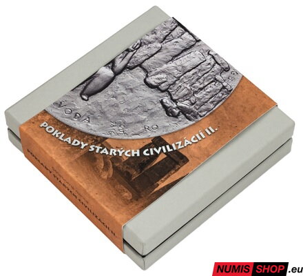 Strieborná minca - Cvengrošová - Poklady starých civilizácií II. - Stonehenge - vysoký reliéf
