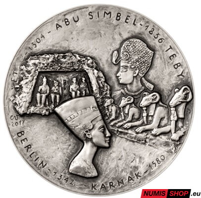 Strieborná minca - Cvengrošová - Poklady starých civilizácií VII. - Egypt - vysoký reliéf