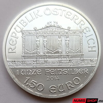 Rakúsko - 1,5 euro - 1 oz Ag Philharmoniker - 2014