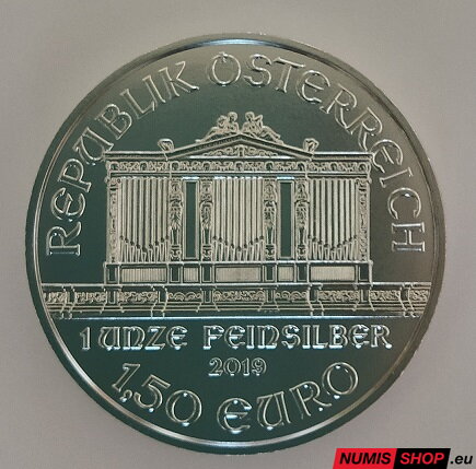 Rakúsko - 1 oz Philharmoniker - 2019 - investičné striebro