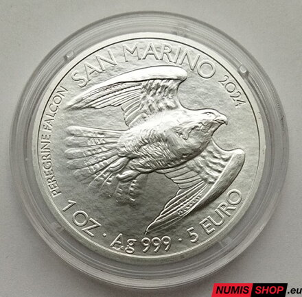 San Marino - 1 oz Falcon - 2024 - investičné striebro