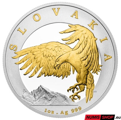 Slovensko - 1 oz Orol - 2024 - proof - pozlátené