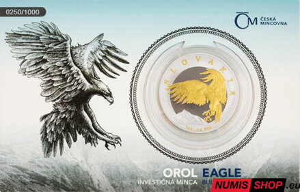 Slovensko - 1 oz Orol - 2024 - proof - pozlátené