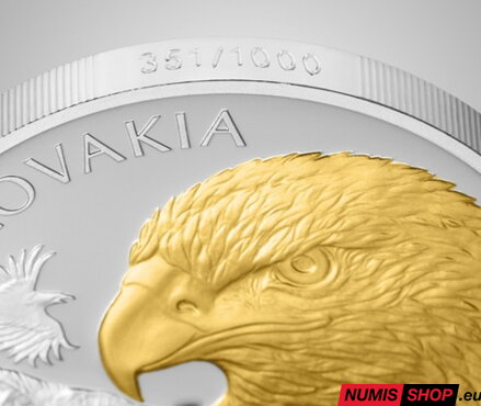 Slovensko - 1 oz Orol - 2025 - proof - pozlátené