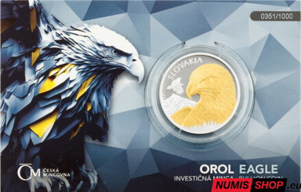 Slovensko - 1 oz Orol - 2025 - proof - pozlátené