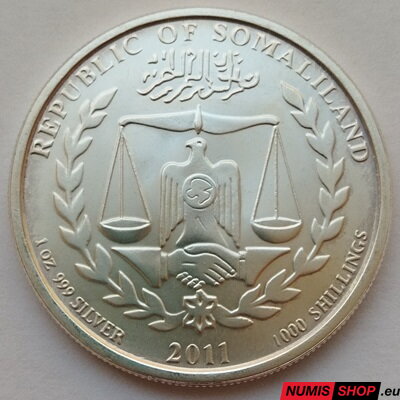 Somaliland - 1 oz Year of the Rabbit - 2011 - investičné striebro