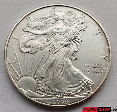USA - 1 oz American Silver Eagle - 2009 - investičné striebro