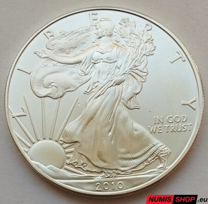 USA - 1 oz American Silver Eagle - 2010 - investičné striebro