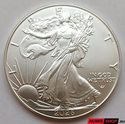 USA - 1 oz American Silver Eagle - 2026 - typ 2 - investičné striebro