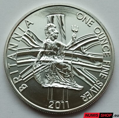 Veľká Británia - 1 oz - 2 pounds Britannia - 2011 - investičné striebro