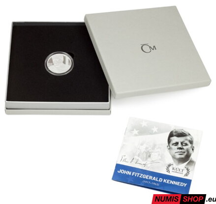 Strieborná medaila - Kult osobnosti - J. F. Kennedy - proof