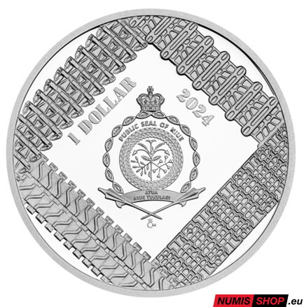 Strieborná minca 1 oz - Obrnená technika - Mk VI Crusader - proof