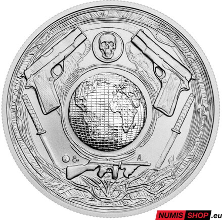 Strieborná medaila - Svetové gangy - Cosa Nostra - reverse proof
