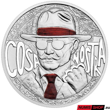 Strieborná medaila - Svetové gangy - Cosa Nostra - reverse proof