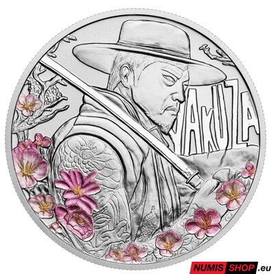 Strieborná medaila - Svetové gangy - Jakuza - reverse proof