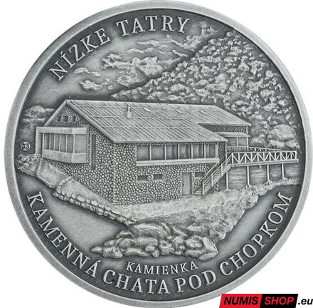 Mosadzná medaila - Horské chaty na Slovensku - Nízke Tatry - Kamenná chata pod Chopkom
