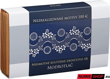 Nezrealizované motívy - 100 eur 2024 - Modrotlač
