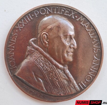 Bronzová medaila - Vatikán - 1960 - Ján Pavol XXIII. - Prvá rímska diecézna synoda