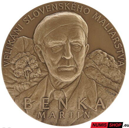 Mosadzná medaila - Velikáni slovenského maliarstva - Martin Benka