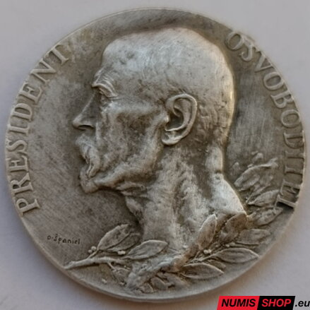 Úmrtná medaila - T. G. Masaryk - 1937 - 30 mm - striebro