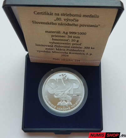 Strieborná medaila - SNP - 80. výročie