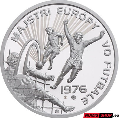 Strieborná medaila - Víťazstvo futbalistov Československa na Majstrovstvách Európy - 50. výročie