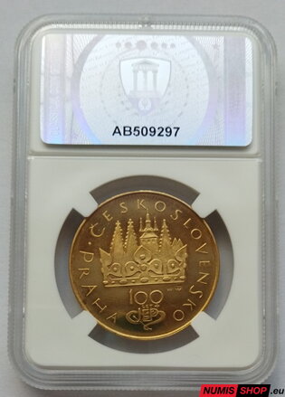 Zlatá medaila - s motívom 25 koruny J. E. Purknyně - 1969 - GRADE PF65