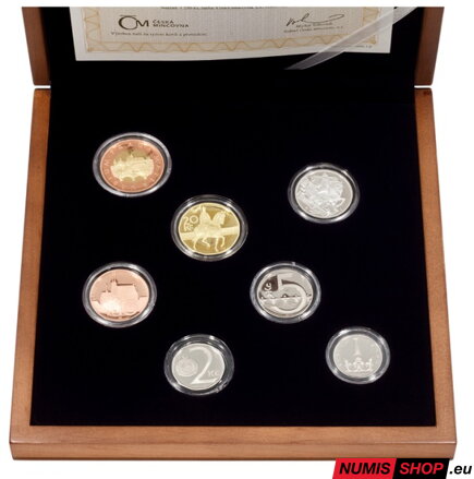Sada mincí ČR 2024 - PROOF - drevená etua
