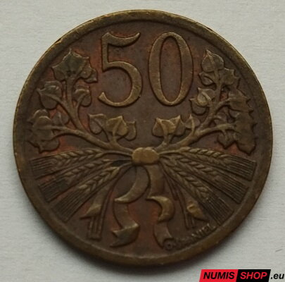 50 halier - Československo - 1950 Cu