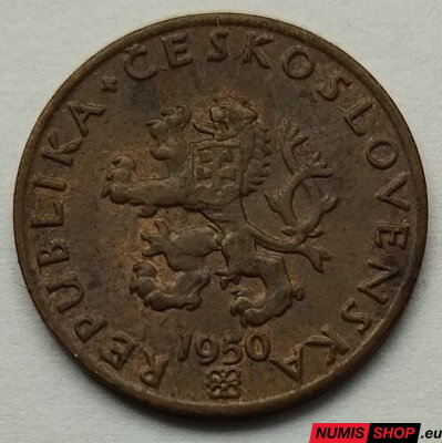 20 halier - Československo - 1950 Cu