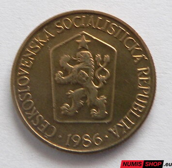 1 koruna - Československo - 1986
