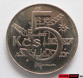 5 korún - Československo - 1991