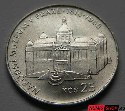 25 Kčs ČSSR 1968 - Národné múzeum v Prahe