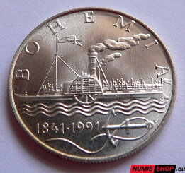 50 Kčs ČSFR 1991 - Parník Bohemia