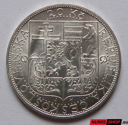 20 Kčs ČSR 1937 - T. G. Masaryk