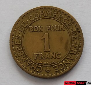 1 franc - Francúzsko - 1920-1927 - tretia republika